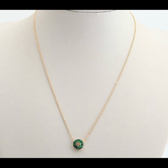 Tory Burch semi-precious green & gold necklace - Picture 3 of 8